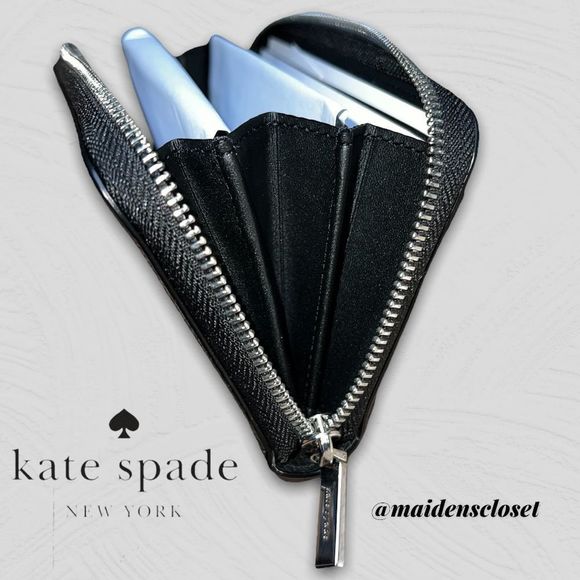 NWT Kate Spade Glitter Continental Pebbled Leather Wallet - Picture 6 of 7